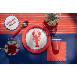 6 platos peque�os Dolce Vita rojos. n�1