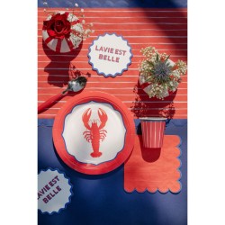 6 platos peque�os Dolce Vita rojos. n�2