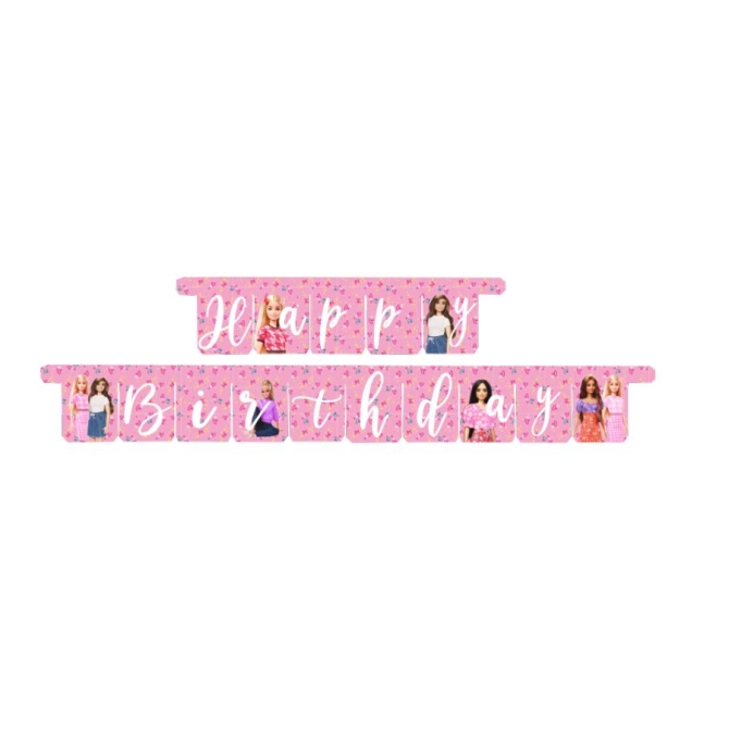 Guirnalda de feliz cumplea�os de Barbie 