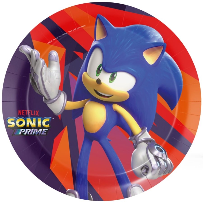 8 placas Sonic Prime 