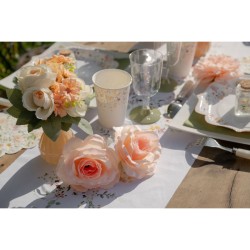 Paquete de 4 rosas de � 10 cm - Melocot�n. n�1