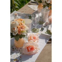 Paquete de 4 rosas de � 10 cm - Melocot�n. n�2