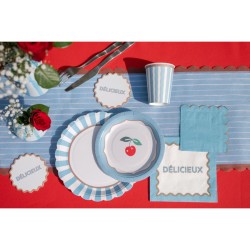 12 servilletas Dolce Vita azul cielo. n�1