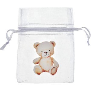 4 Peque�as Bolsitas de Tela (10 cm) - Peque�o Osito