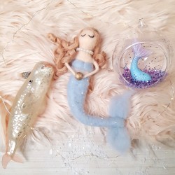 Decoracin para colgar Princesa Sirena (20 cm) - Fieltro. n1