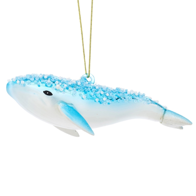 Decoracin para colgar Beluga (16 cm) - Cristal 