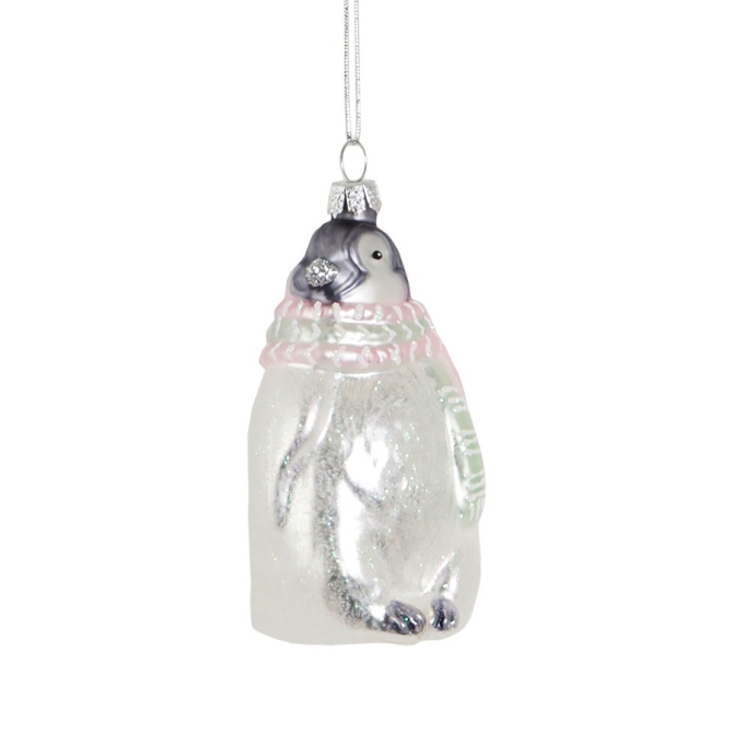 Pingino Decoracin para colgar (9, 5 cm) - Cristal 