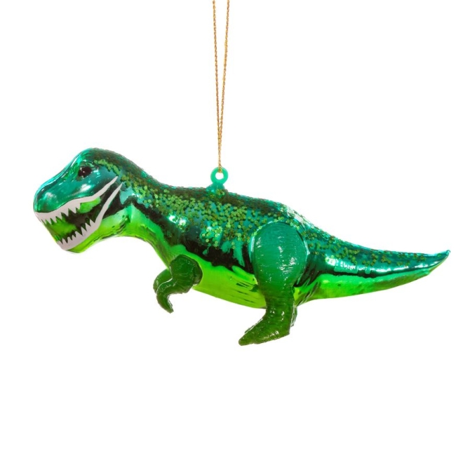 Decoracin para colgar Dino T-Rex (12 cm) - Cristal 