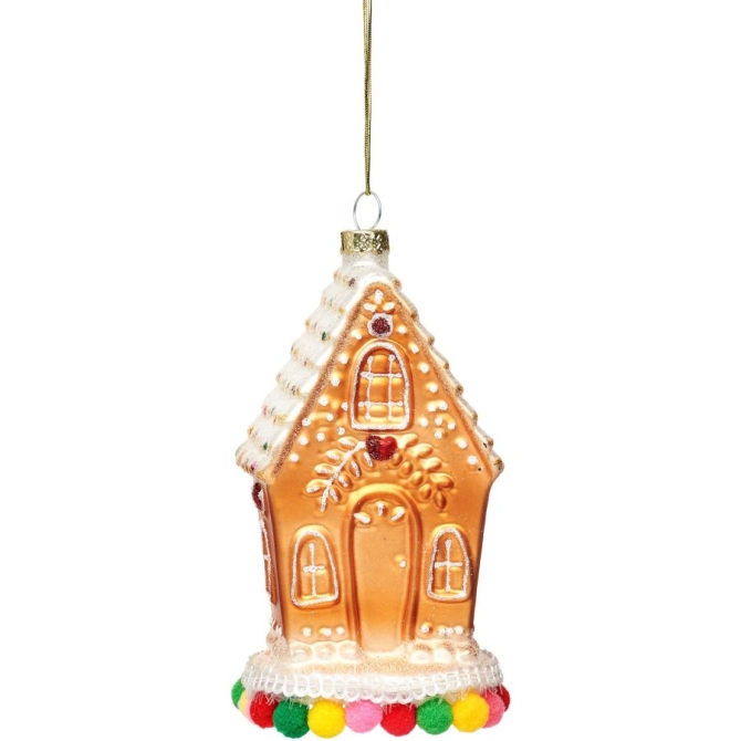 Decoracin para colgar Gingerbread House (12 cm) - Cristal 