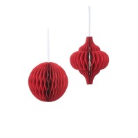 2 colgantes magnticos en forma de panal - rojo