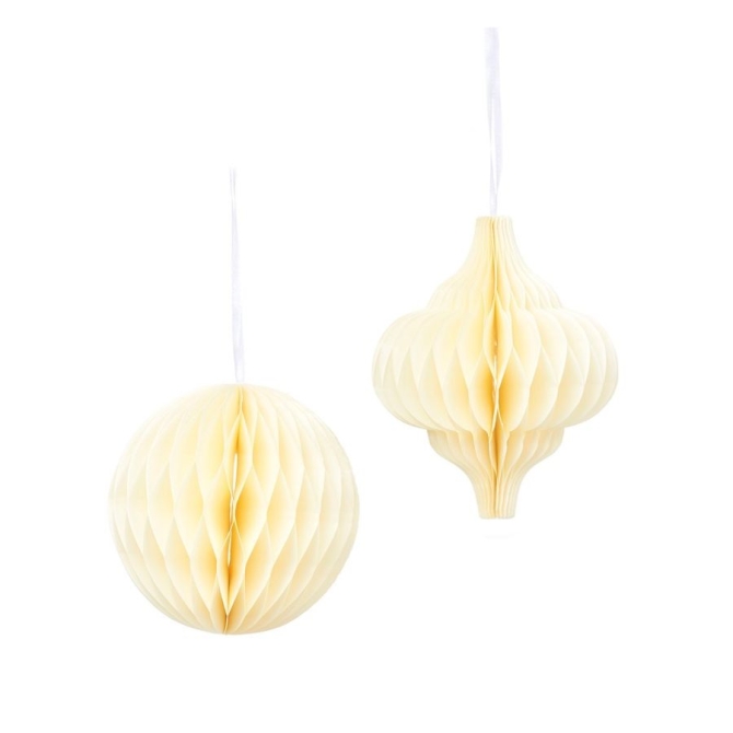 2 colgantes magnéticos en forma de panal - Blanco