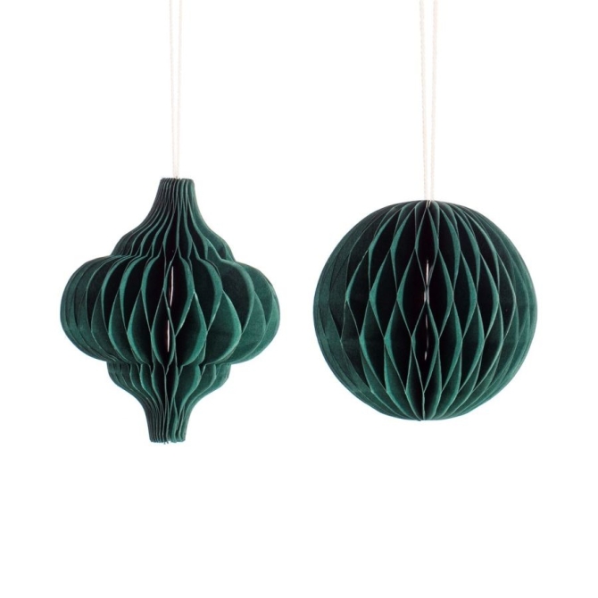 2 colgantes magnticos en forma de panal - Verde abeto 