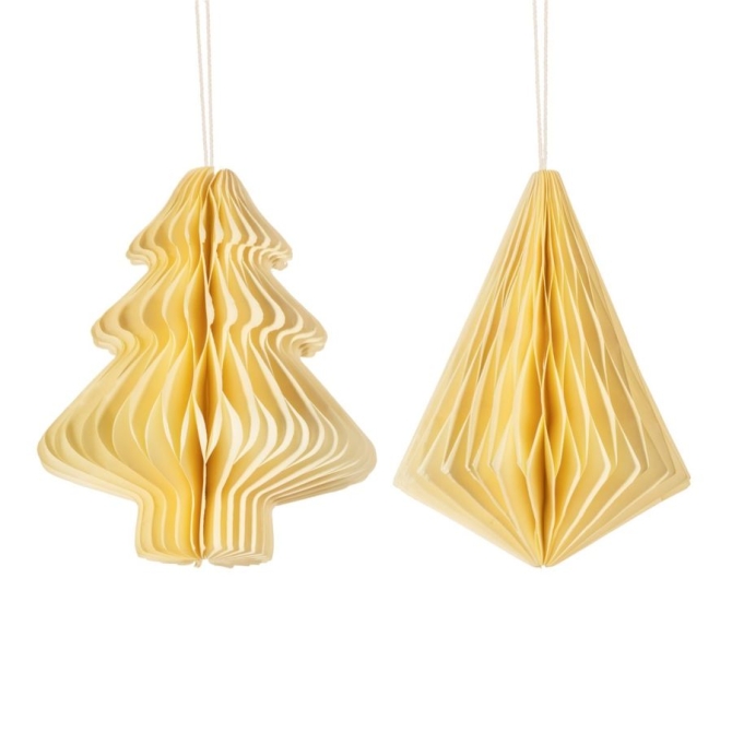 2 colgantes magnticos en forma de panal de abeto y diamantes - Blanco 