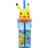 Gobelet en Plastique 360 ml avec Paille et Figurine 3D – Pokémon