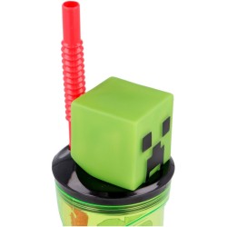 Gobelet en Plastique 360 ml avec Paille et Figurine 3D  Minecraft. n2