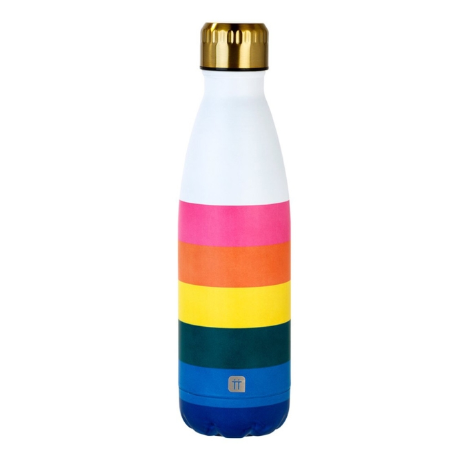 Botella con aislamiento de arcoíris 