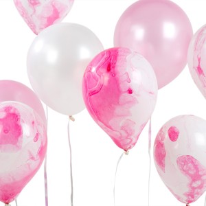 12 globos rosas de amor