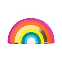 12 Platos Arco Iris (25 cm)