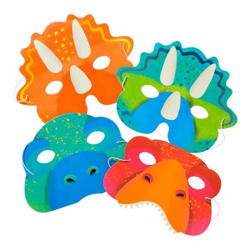 8 Máscaras - Dinosaurio para el cumpleaños de tu hijo - Annikids