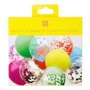 12 globos arcoris de confeti