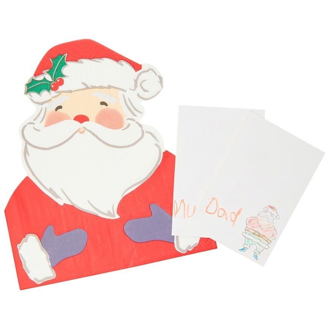 16 servilletas  +  16 terjetas de mesa de Pap Noel. 