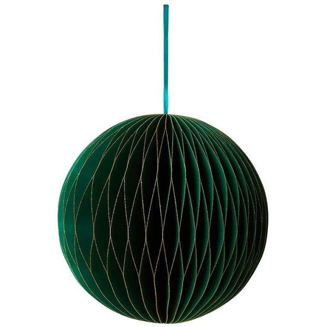 Bola de nido de abeja con purpurina verde - 30 cm 