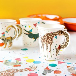 8 Vasos Safari Animal Party. n1
