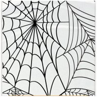 Mantel de plstico con tela de araa