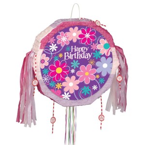 Pull Piata plegable con flor de feliz cumpleaos