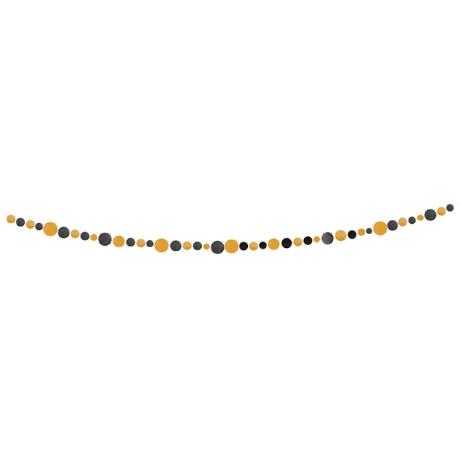 Guirnalda Big Dots Negro / Naranja 