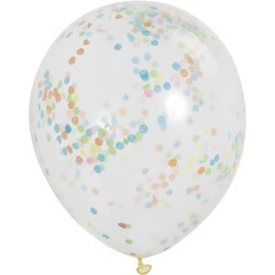 6 Globos Transparentes y Confeti Multicolor. n2