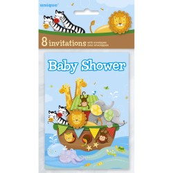 8 Invitaciones para Baby Shower del Arca de No. n1