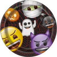 8 platos de emojis de Halloween