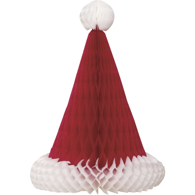 Sombrero de Navidad 3D Decoracin (30 cm) - Papel Panal 