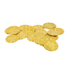 144 monedas de oro falsas