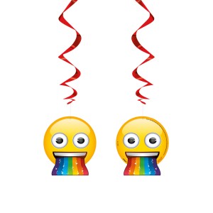 3 Guirnaldas Espirales Arcoiris Emoji
