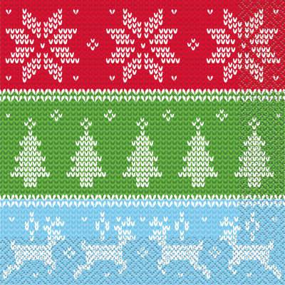 16 servilletas Suéter navideño 