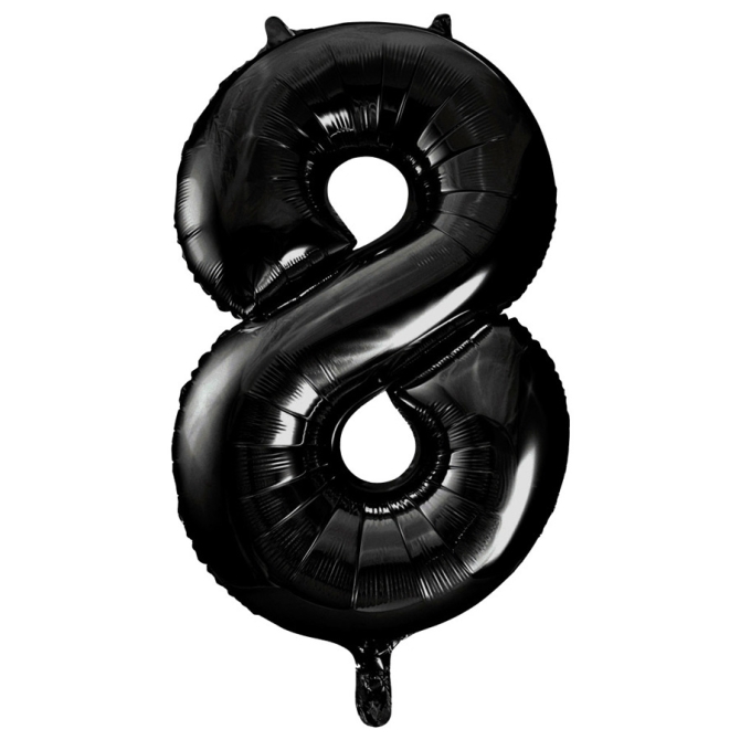 Globo Gigante Número 8 Negro (86 cm) 