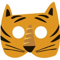 8 Mscaras de Animales de la Selva - Cartn. n3
