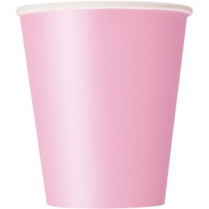 8 vasos rosa plido