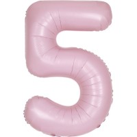 Globo gigante rosa mate - Número 5