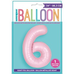 Globo gigante rosa mate - Nmero 6. n1