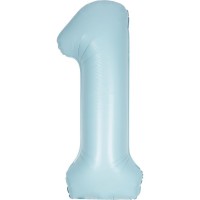 Globo gigante azul mate - Nmero 1