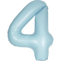 Globo gigante azul mate - Número 4
