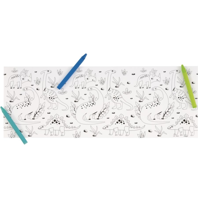 3 Pósters para colorear - Dino  +  9 Lápices 