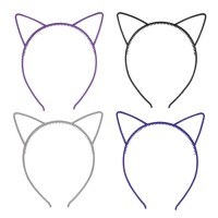 4 diademas con orejas de gato
