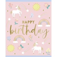 8 Bolsitas de regalo unicornio