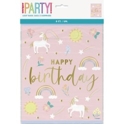 8 Bolsitas de regalo unicornio. n°1