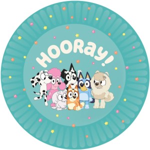 8 platos de Bluey Hooray
