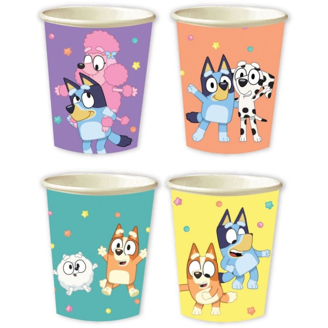 8 vasos Bluey Hooray 